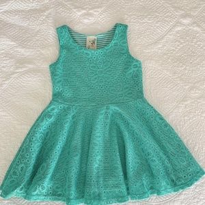 Green Sleeveless Dress, 4T